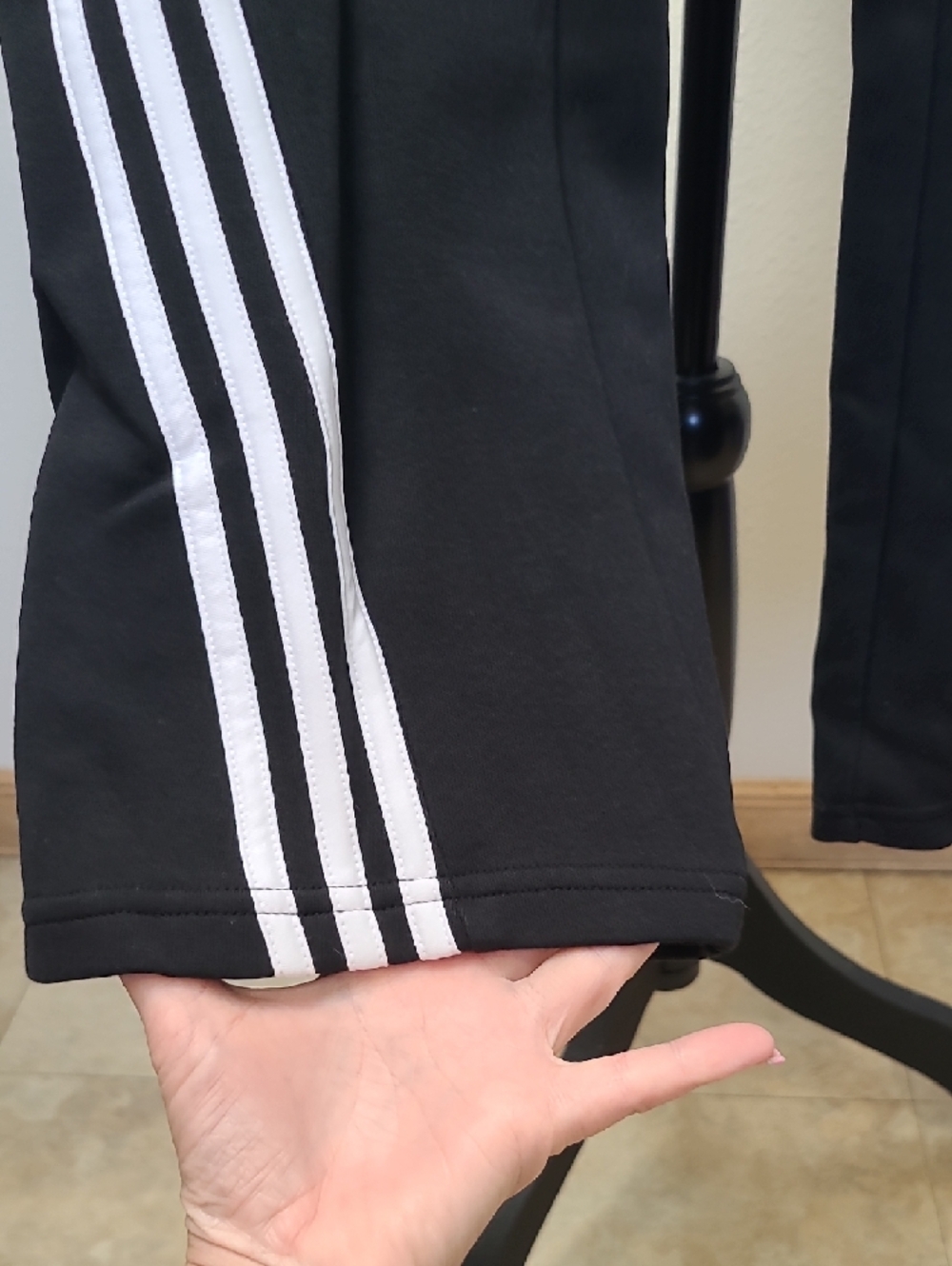 Adidas Black and White Track Pants with Logo Tag NWOT - Picture 2 of 8